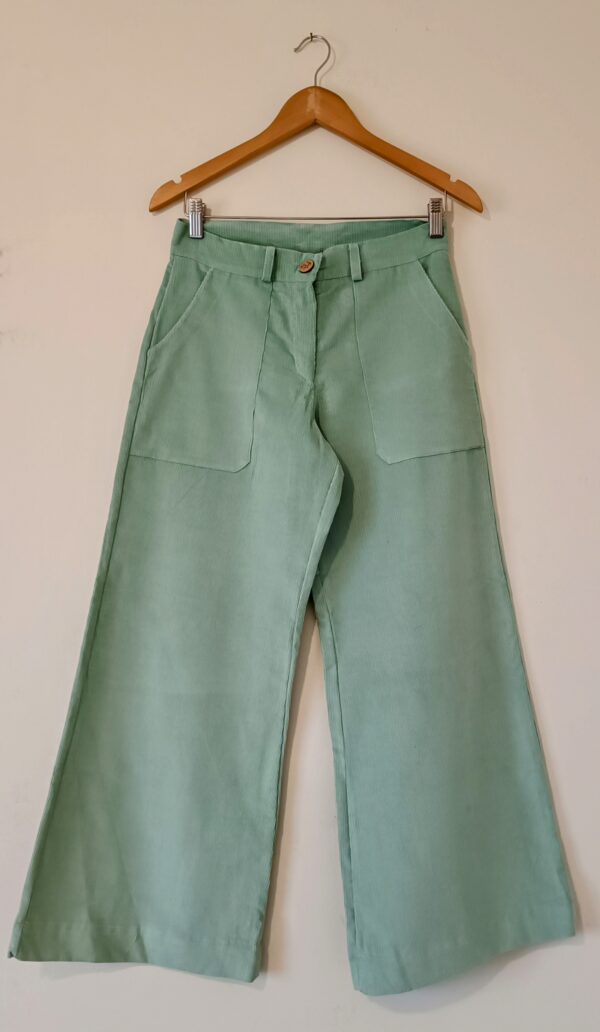 Pantalón Corderoy Verde Agua