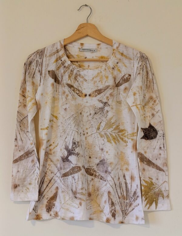 Remera manga larga eco print