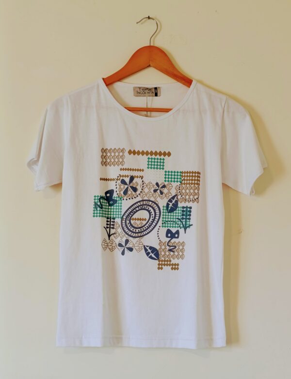 Remera algodón manga corta con estampa